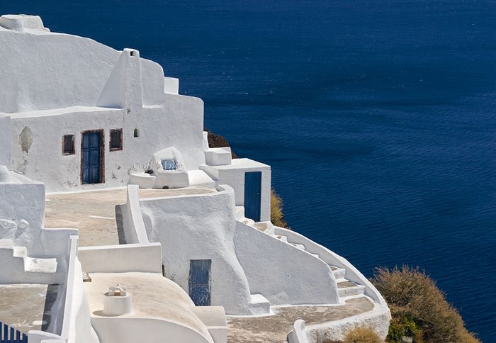 Detalle de casas encaladas - Santorini