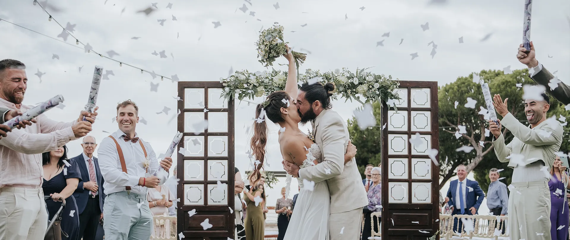 boda novios en restaurante aguas del pino en huelva