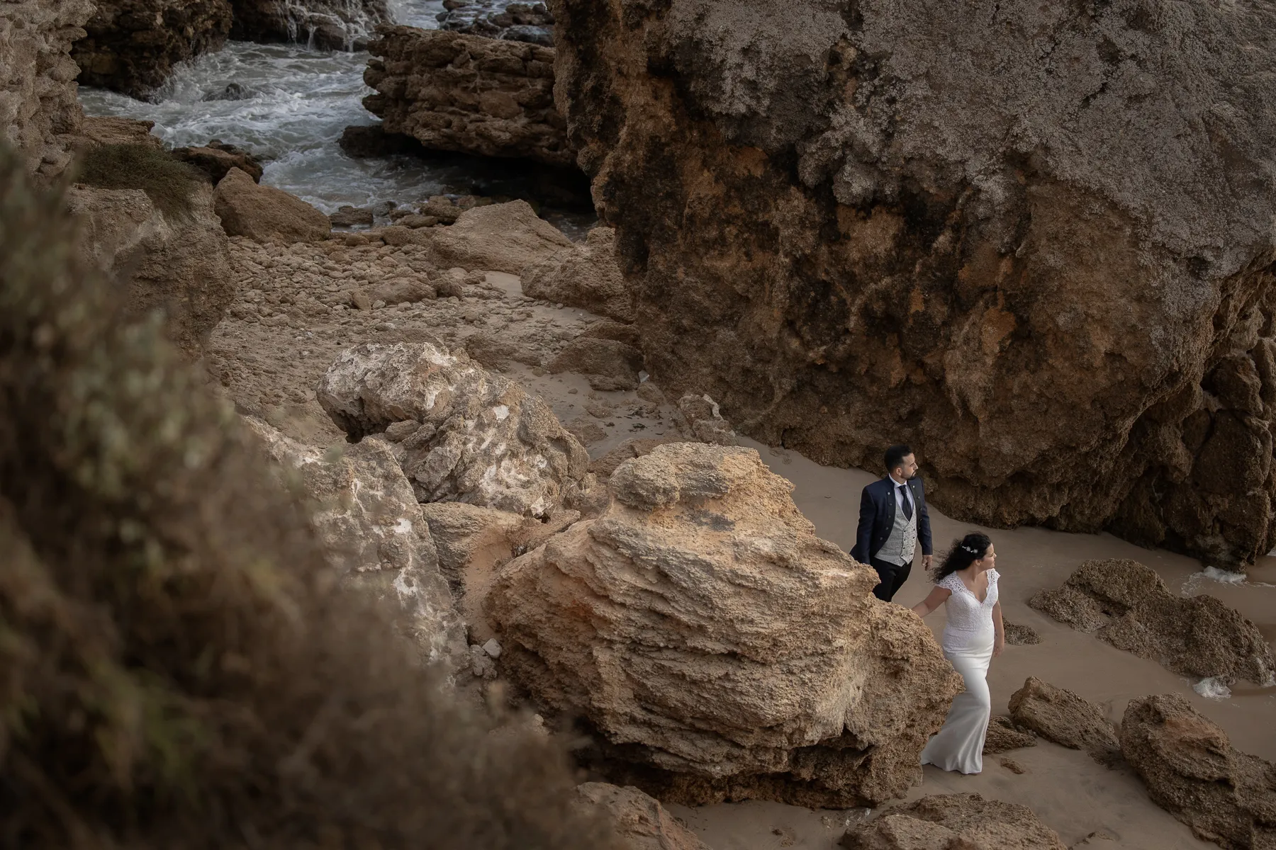 Sesión Postboda en la playa de la Muralla. Cristina y Antonio. Sept 2022