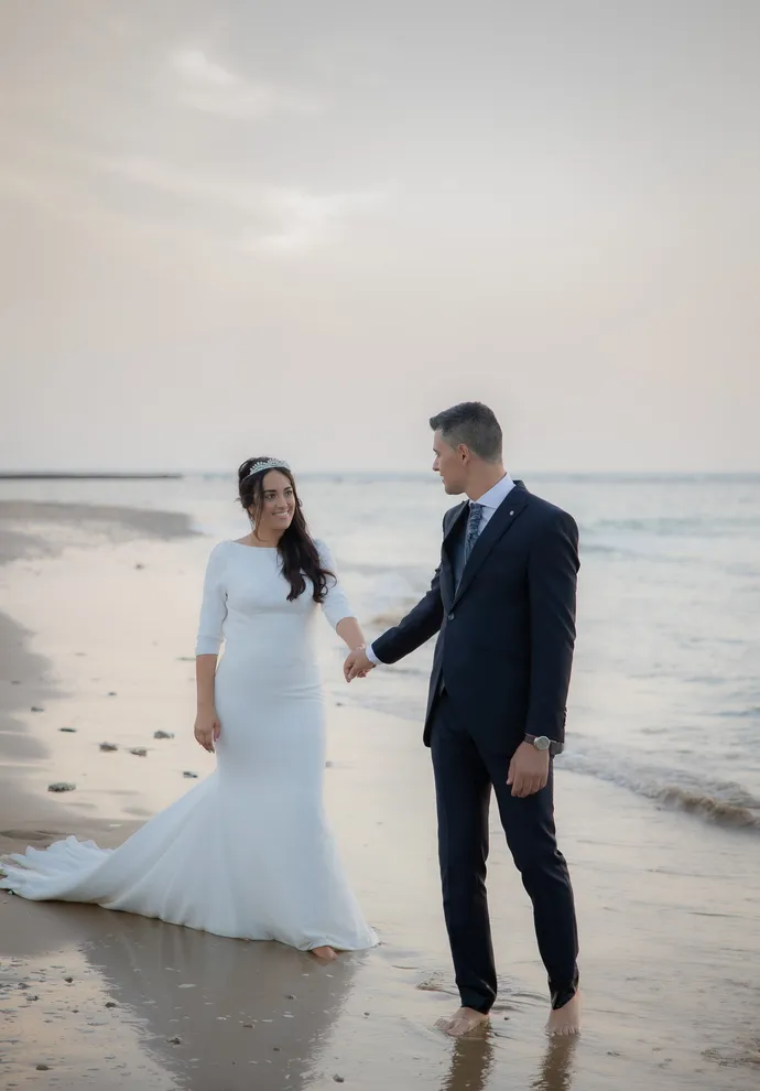 Post Boda de Andrea y José Manuel en Playa Punta Candor, Rota, Cádiz