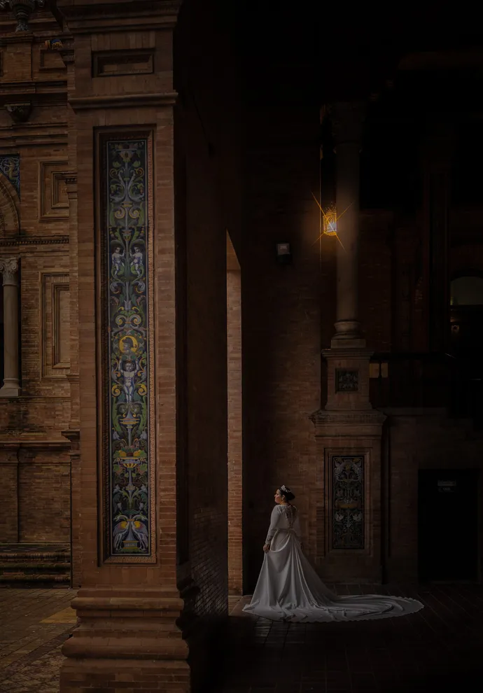 Post Boda de Ensueño en la Plaza de España, Sevilla: Marina y José ©Foto Alba 2022