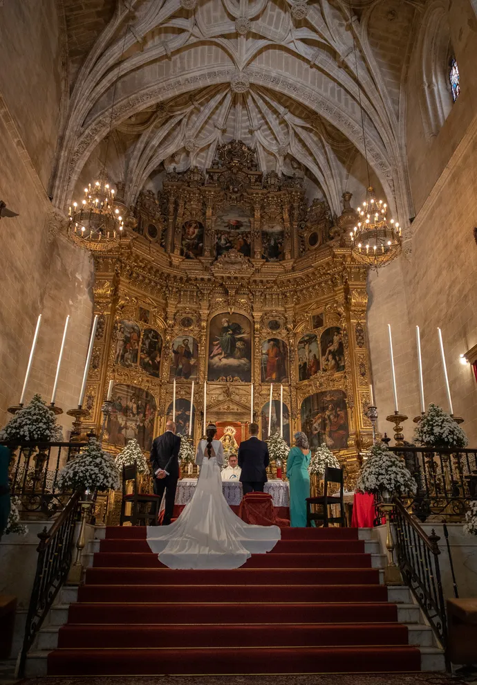 Vista del altar Iglesia de San Marcos, Jerez. Fotografía de boda en jerez