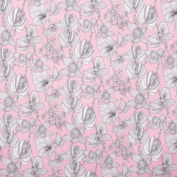 Fondo de fotomatón de tela con estamapado floral de flores blancas sobre fondo rosa