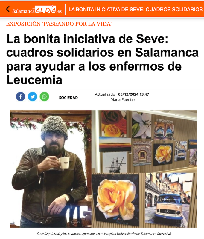 Salamanca AL DÍA.es. Exposición Cuadros Solidarios en Hospitales de Salamanca