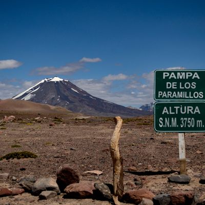 Pampa de los Paramillos cerca de la Laguna del Diamante. Valle de Uco, Argentina.