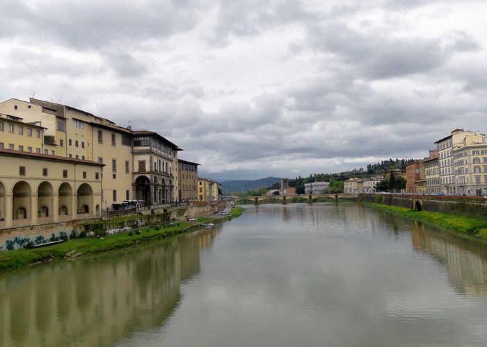 hermosa Italia, imagen desde el Ponte Vecchio, Italia