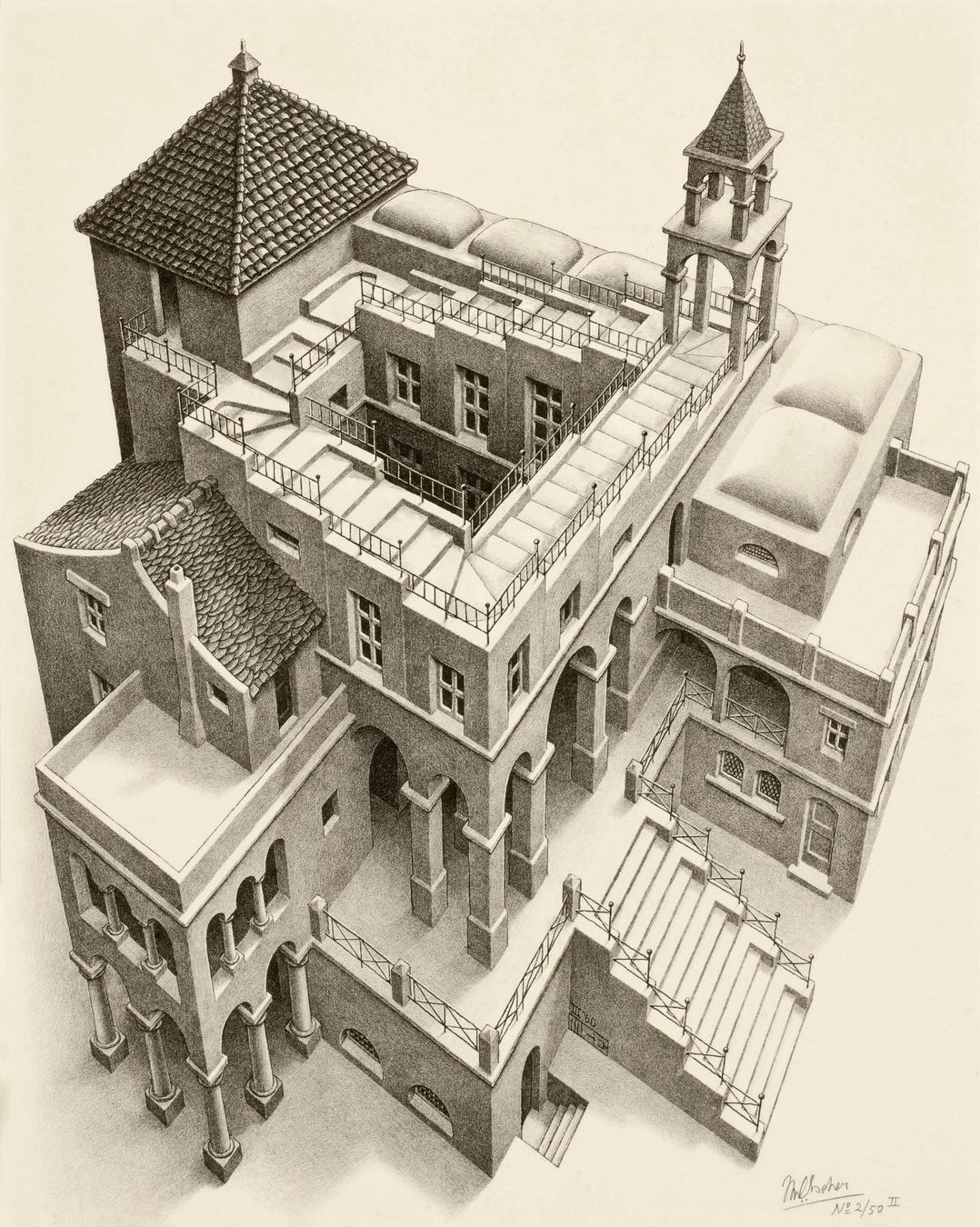 “Subiendo y bajando” de M.C.Escher
