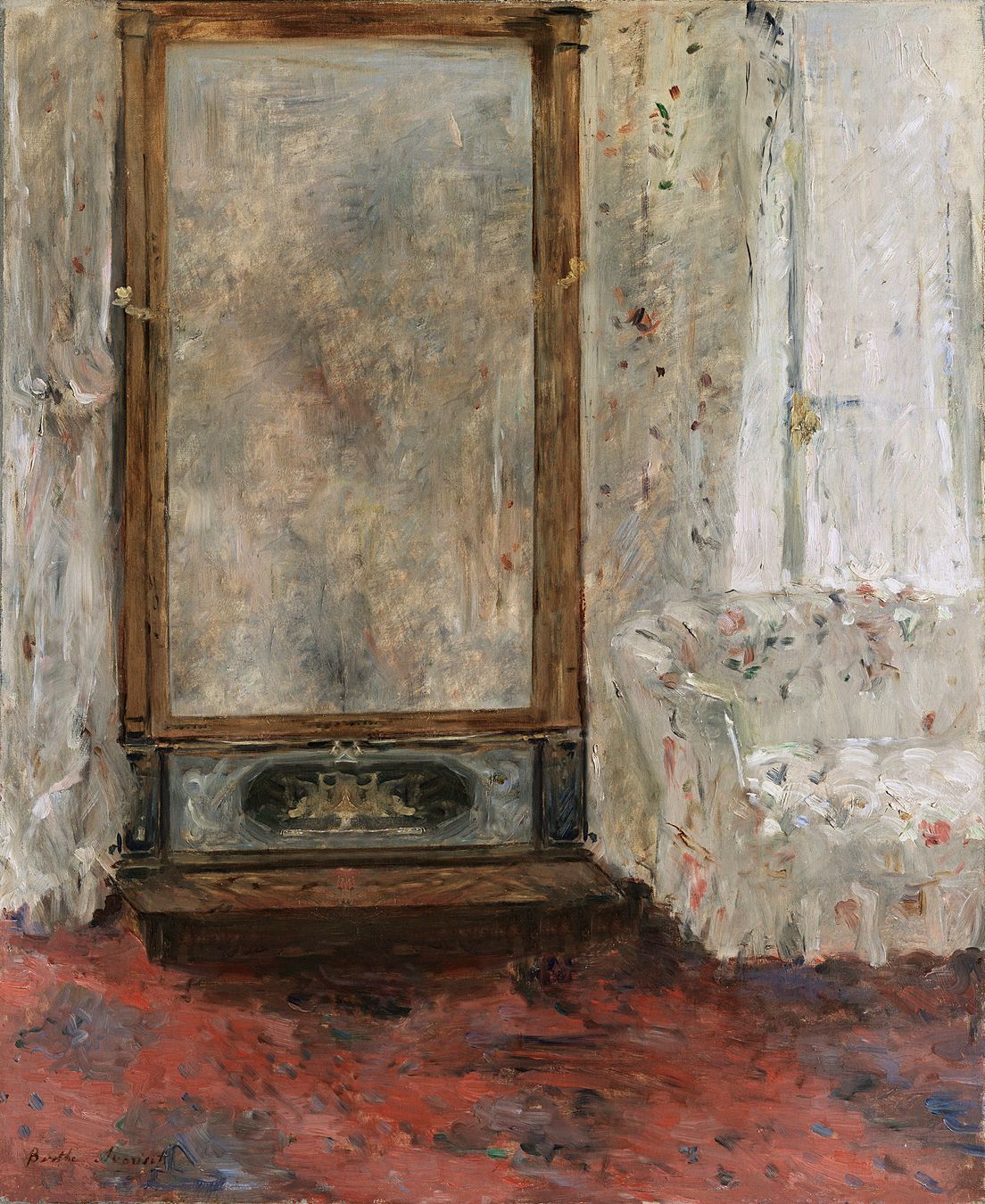 “El espejo psiqué” de Berthe Morisot