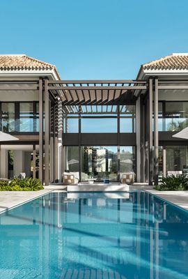 Facade and pool | Luxury Villa Marbella | Dani Vottero, architecture photography