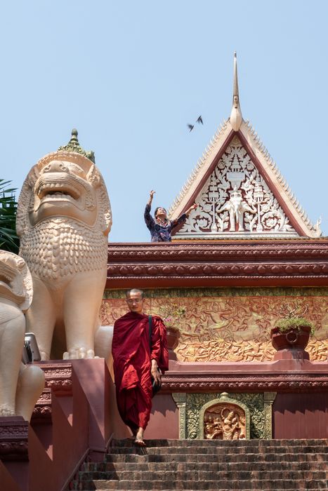 Monk in Wat Phnom | Phnom Penh, Cambodia | Dani Vottero, travel photography