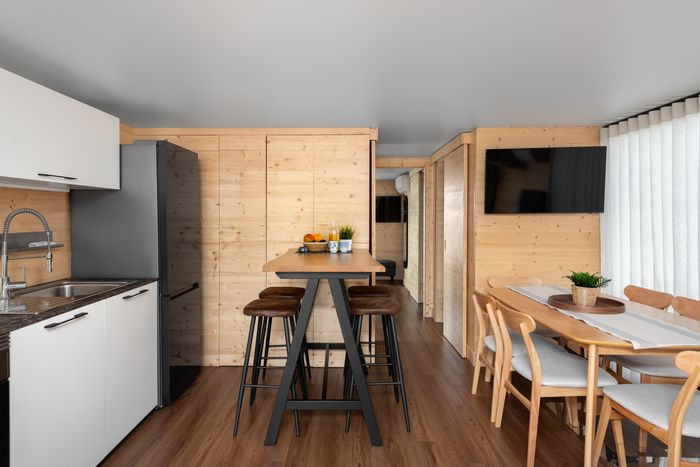 Kitchen and Living Room | Boat-Haus Floating Hotel | Dani Vottero