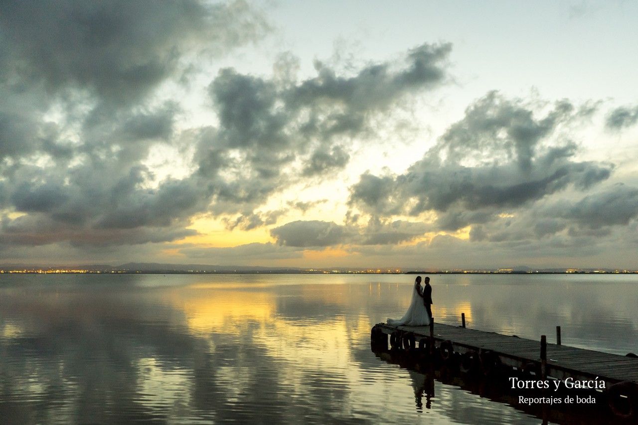 Puesta de sol en la Albufera de Valencia