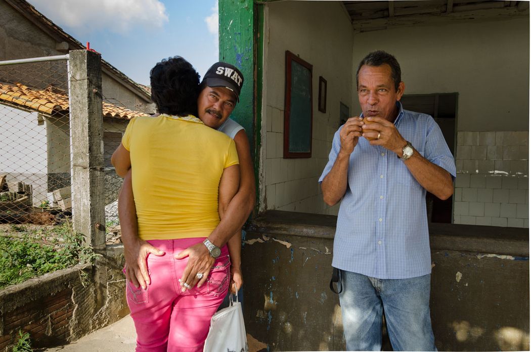 cuban couple in a romantic situation