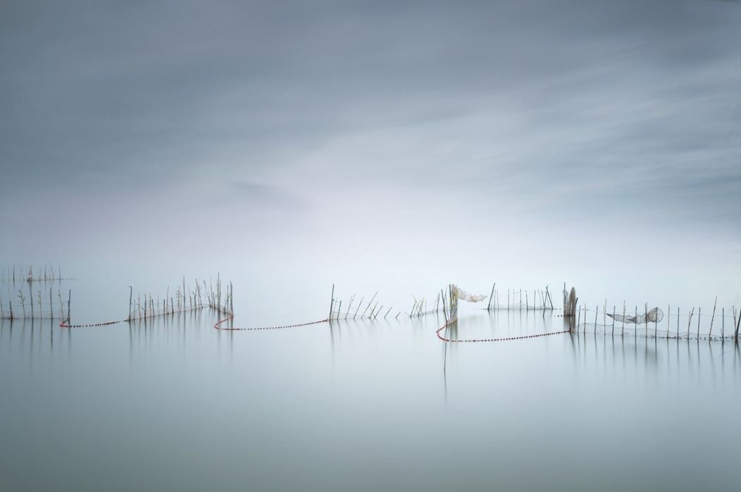 minimalist image 7 fishermen's net in Valencia Spain