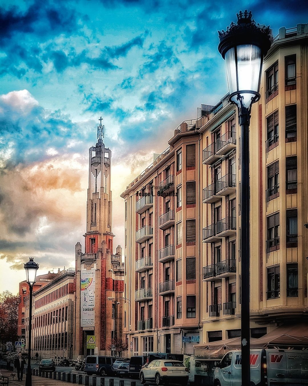 Calle Emilio Arrieta junto  a plaza de toros de Pamplona 