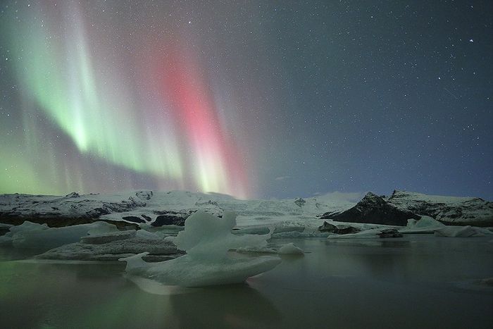 Islandia, Fjallsárlón Aurora Boreal
