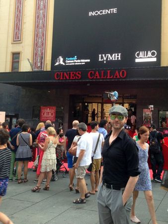 At the premiere of the short film Innocent by the Goya nominated director Alvaro Pastor (Yo, también), in which Fernando composed the soundtrack. Cines Callao in Madrid. July, 2013