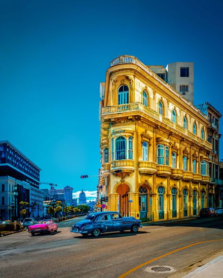 Unique architecture of Havana, Cuba, featuring a blend of colonial, art deco, and modern styles, creating a truly one-of-a-kind urban landscape