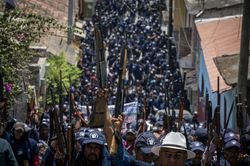 Aniversario de la policía comunitaria de Tlacotepec en el estado de Guerrero. Mayo 2022