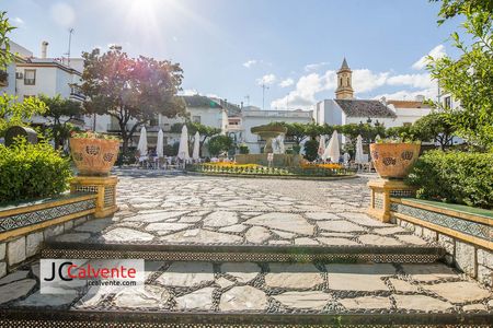 plaza de las flores estepona fotos stock