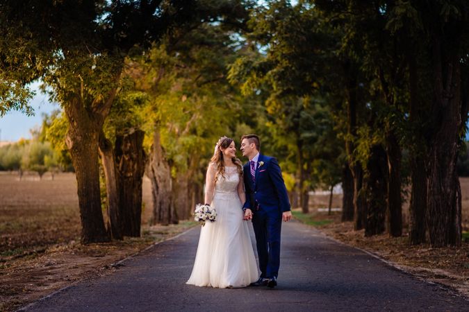 Momento posado de los novios