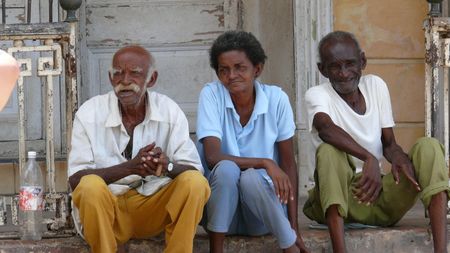 al fresco de la tarde en Cuba