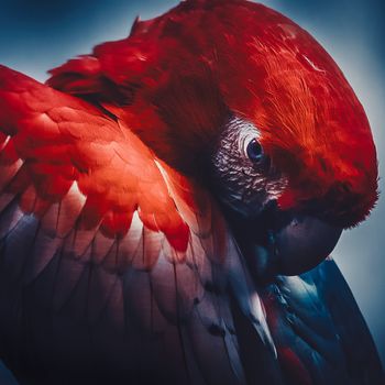 Red-White-Blue parrot