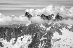 Grandes Jorasses and Dent du Géant, Mont Blanc Massif, 2019