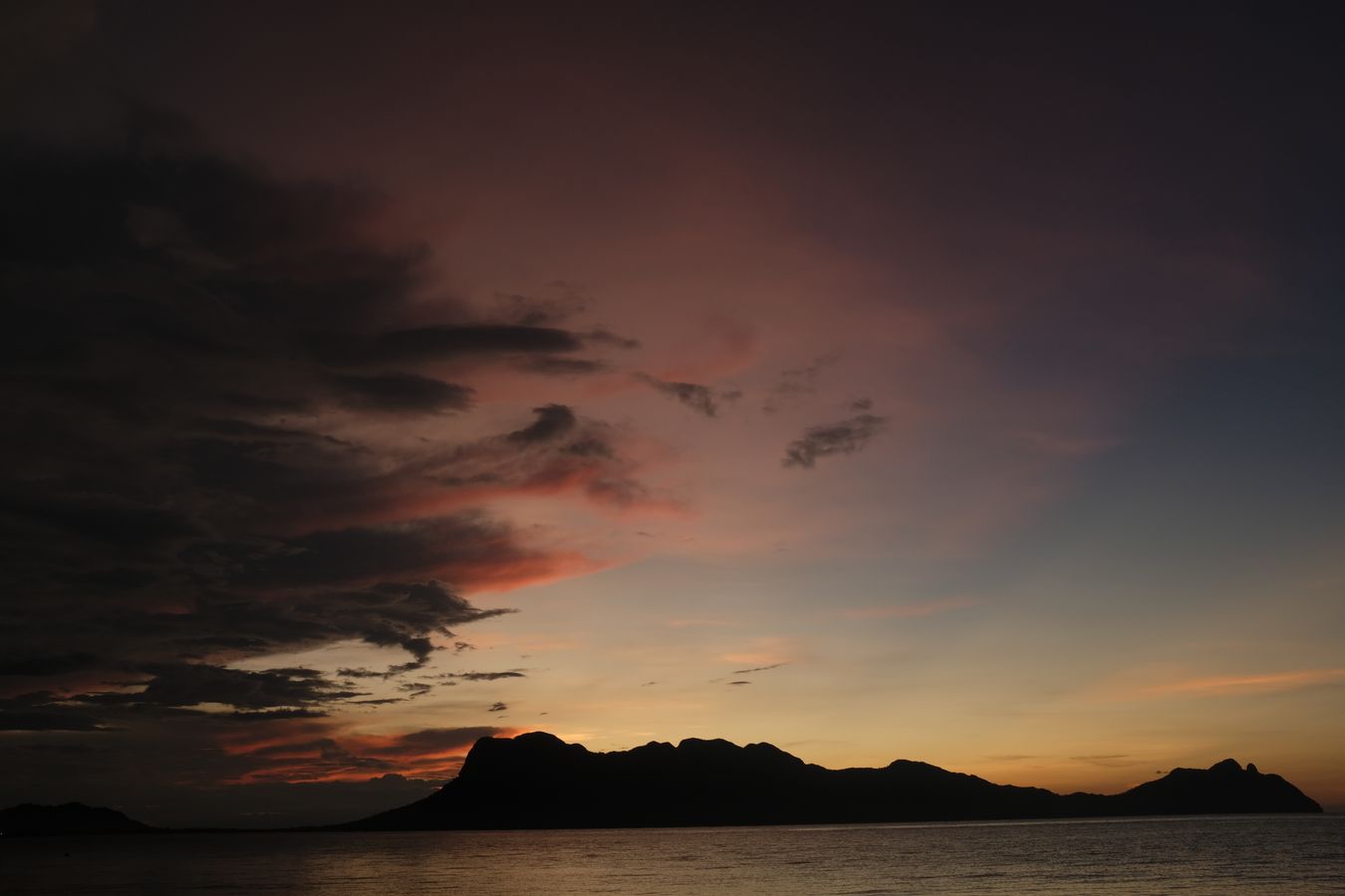 Santubong Mountain at Sunset