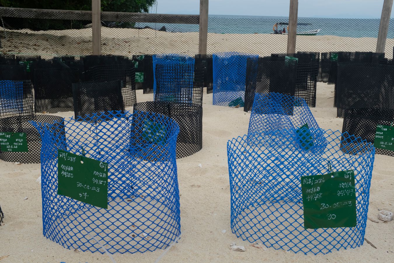 View of the individual hatcheries with their nameplates.