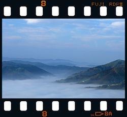 Fog in the Urola valley - Gipuzkoa.