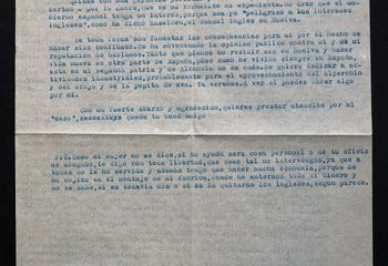 Carta escrita por Luis Clauss desde su confinamiento en Caldas de Malavella, 1945