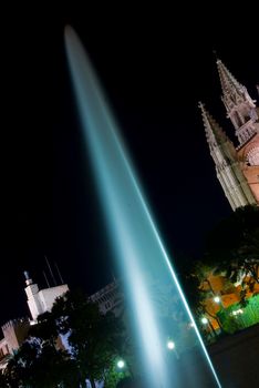 Illuminated fountain | 2009 | Cathedral of Palma - Palma de Mallorca, Spain