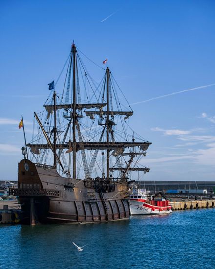 galeon andalucia mar mediterraneo conquista replica