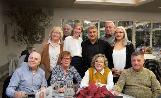 Joan Laporta con socios