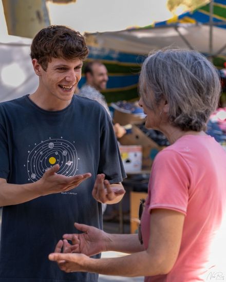 Director Sònia Sánchez and Oriol Cervera