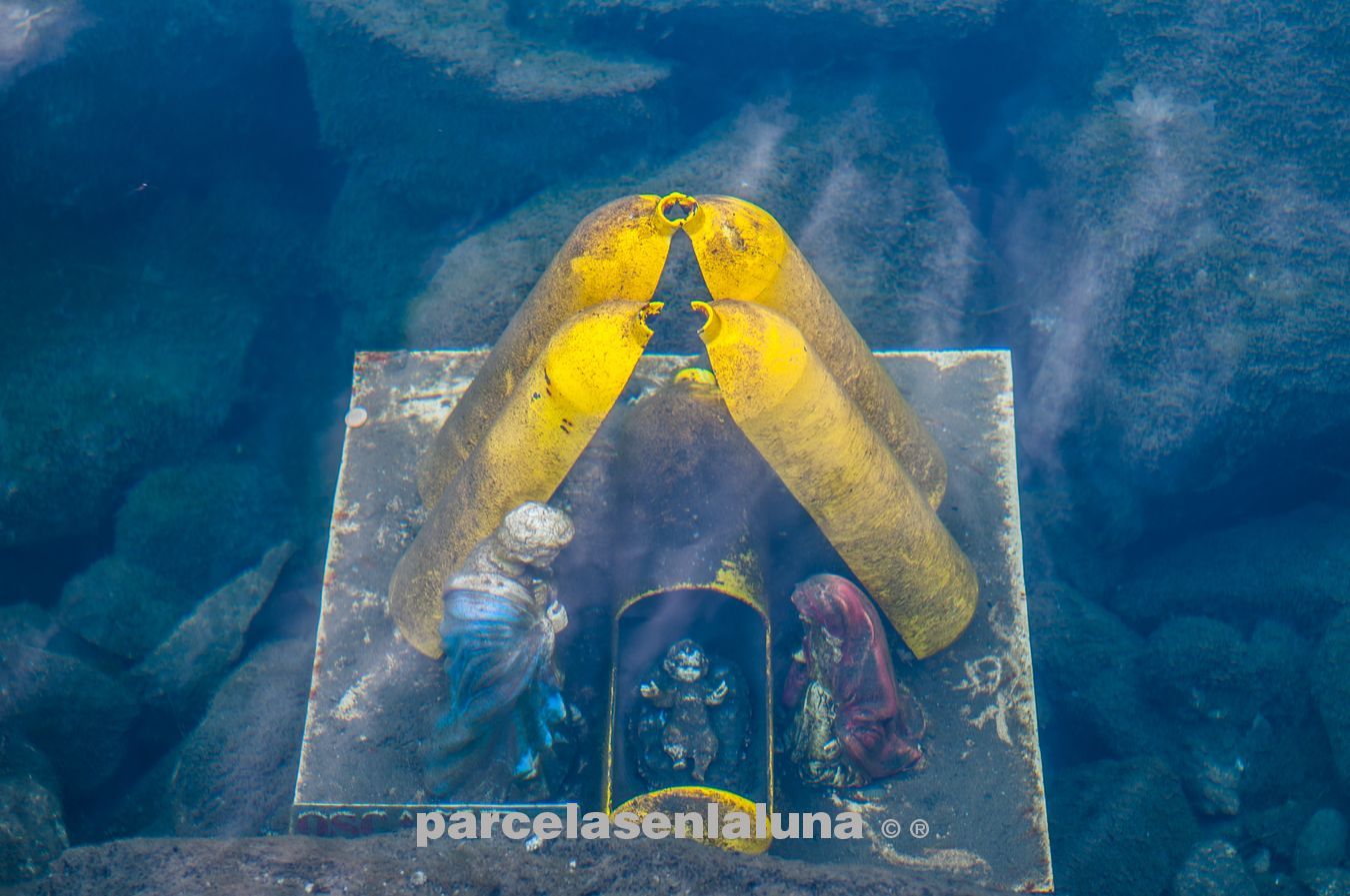 Buceo bajo hielo Panticosa, pesebre