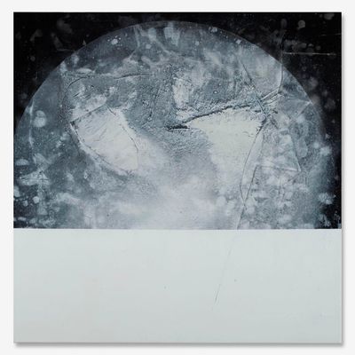 Ash planet / 2016 / Mix media on canvas / 100x100 cm