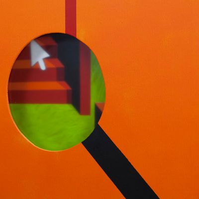Hole in orange background / 2018 / Profile