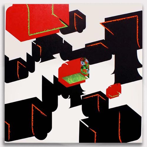 May Kasahara / Acrylic on canvas on wood plate and methacrylate  / 120x120x5 cm