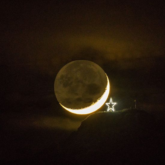 Estrella de Nadal i la Lluna