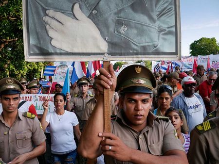 military parade in first of may in Cuba by louis alarcon