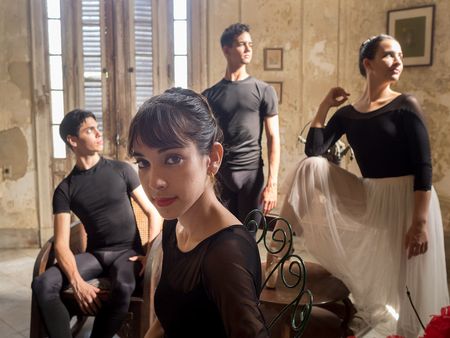 group of ballet dancers in havana, fashion photography