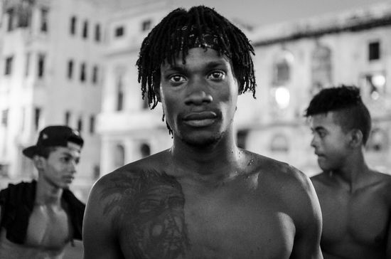 portrait of cuban jumpers in black and white in my photography tour to Cuba