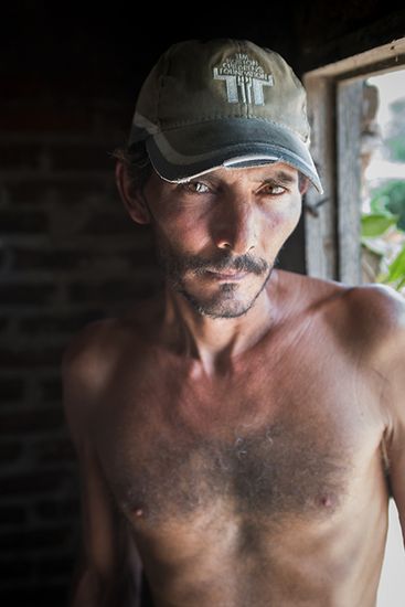 portrait of cuban man, anthropological photo of cuba