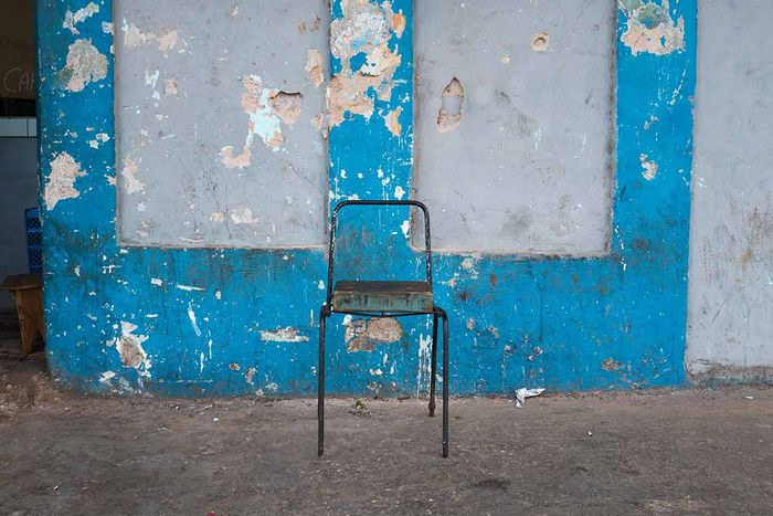 cuban chair in a lonely street, cuban photography