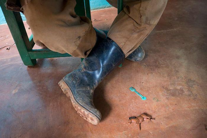 shoes of a farmer in cuba