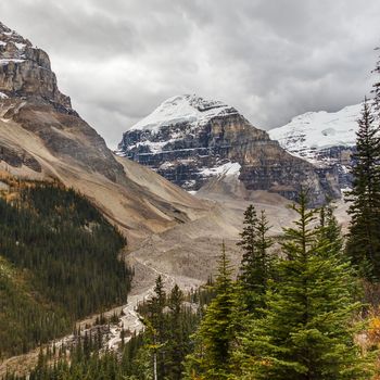 landscape, Canada, fall, national park, Alberta, Lake Louise, Plain of the six glaciers