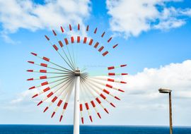 Wind generator. Eolic wheel. La Palma.