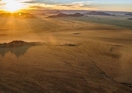Sunrise on the Namib desert, Namibia